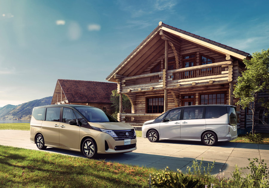 Next-generation V-Motion front grille and front aero bumper - The All-New Nissan Serena e-Power